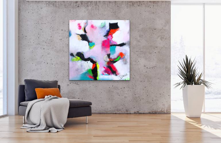 Original Abstract Expressionism Abstract Painting by Diana Linsse