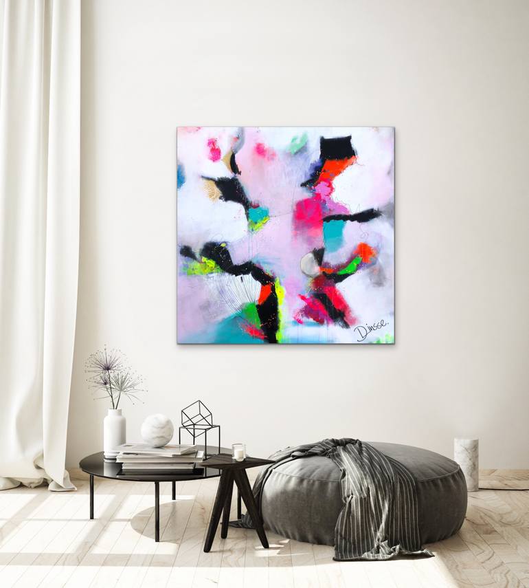 Original Abstract Expressionism Abstract Painting by Diana Linsse