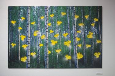Original Street Art Floral Mixed Media by Slaven Lunar Kosanovic