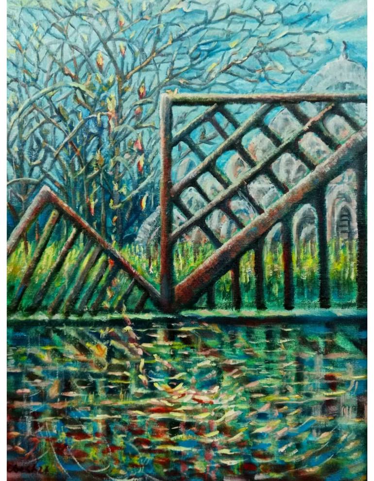 Original Contemporary Landscape Painting by Abesh Bivore Mitra