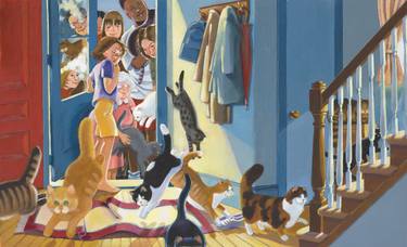 Print of Figurative Cats Paintings by Sheila McGraw