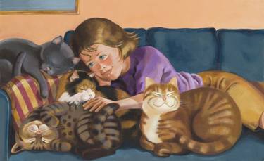 Print of Figurative Cats Paintings by Sheila McGraw