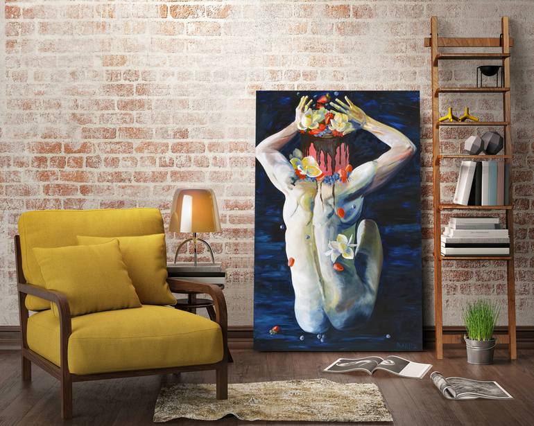 Original Conceptual Nude Painting by JR Rapier