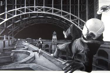 Original Figurative Architecture Paintings by Alec Huxley