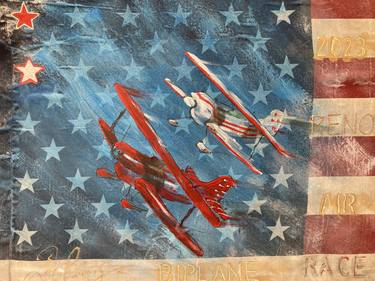 Original Pop Art Airplane Paintings by DAVID SCHWARTZ