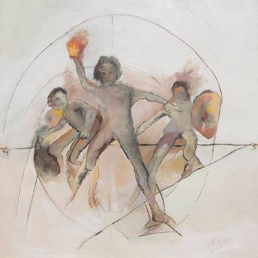 Original Fauvism Men Painting by Andres Vivo