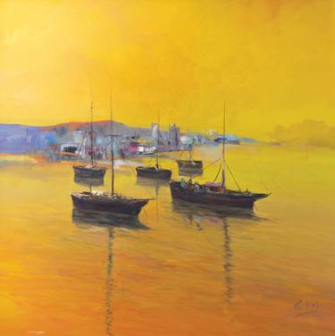 Original Impressionism Seascape Painting by Andres Vivo