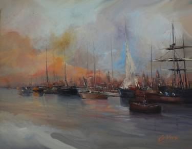 Original Impressionism Seascape Painting by Andres Vivo