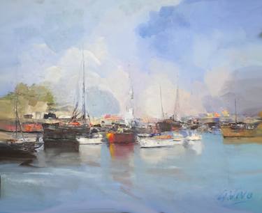 Original Expressionism Seascape Painting by Andres Vivo