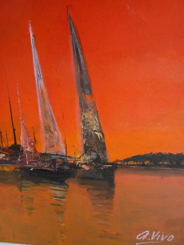 3766 "Isla Gorriti at sunset" - sailingboats thumb