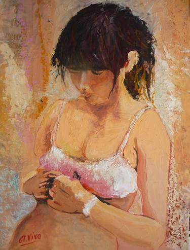 Print of Women Paintings by Andres Vivo