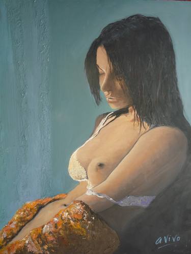 Original Portraiture Women Paintings by Andres Vivo