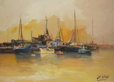 Print of Seascape Paintings by Andres Vivo