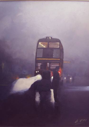 Original Abstract Expressionism Transportation Paintings by Andres Vivo