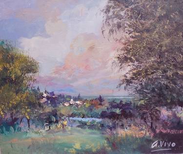 Print of Impressionism Landscape Paintings by Andres Vivo