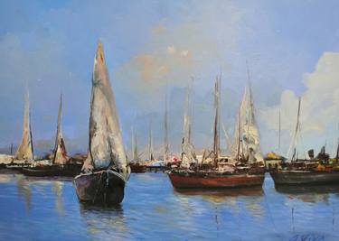 Sailing boats in blue waters  ref.3783 thumb