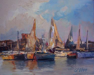 Print of Sailboat Paintings by Andres Vivo