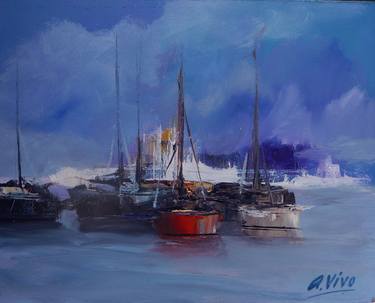 Original Abstract Expressionism Seascape Paintings by Andres Vivo