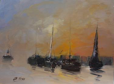 Original Sailboat Paintings by Andres Vivo