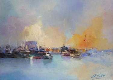 Print of Abstract Expressionism Sailboat Paintings by Andres Vivo