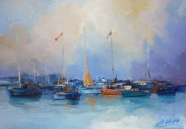 Print of Sailboat Paintings by Andres Vivo