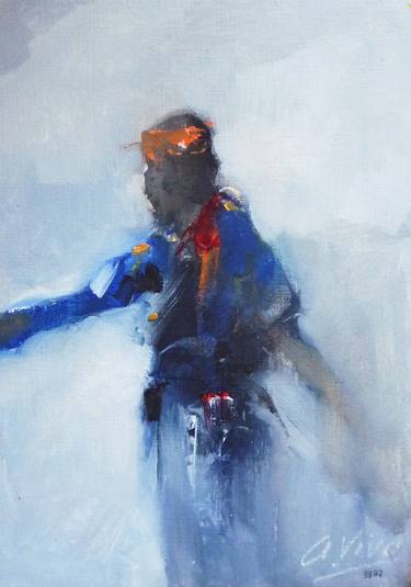 Original Abstract Expressionism Men Paintings by Andres Vivo
