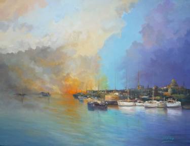 Print of Seascape Paintings by Andres Vivo