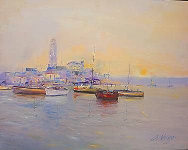 Print of Impressionism Seascape Paintings by Andres Vivo