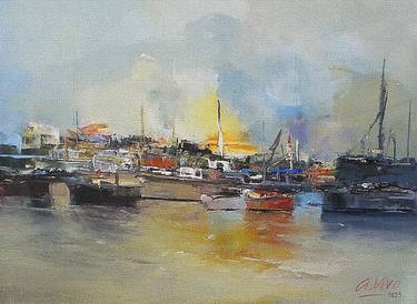 Original Impressionism Sailboat Paintings by Andres Vivo