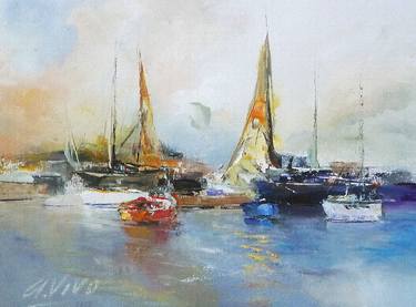 Print of Impressionism Boat Paintings by Andres Vivo