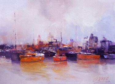 Print of Expressionism Ship Paintings by Andres Vivo