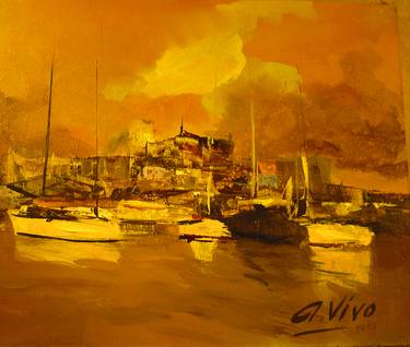 Print of Expressionism Sailboat Paintings by Andres Vivo