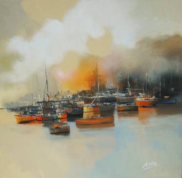 Print of Seascape Paintings by Andres Vivo