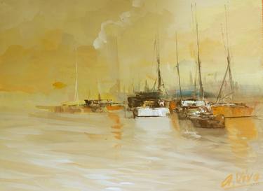 Print of Seascape Paintings by Andres Vivo