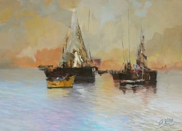 Original Impressionism Seascape Paintings by Andres Vivo