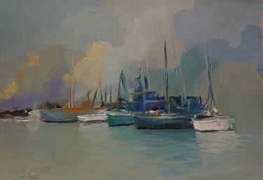 Original Sailboat Paintings by Andres Vivo
