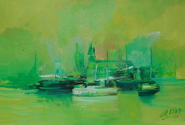 Original Impressionism Sailboat Paintings by Andres Vivo