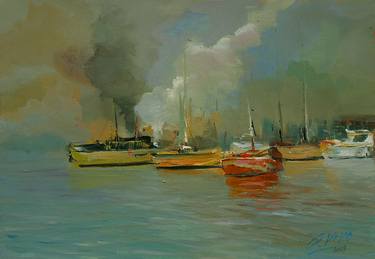 Original Impressionism Seascape Paintings by Andres Vivo