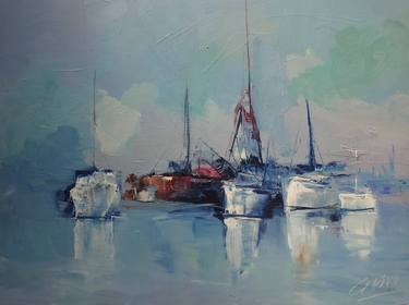 Print of Impressionism Ship Paintings by Andres Vivo