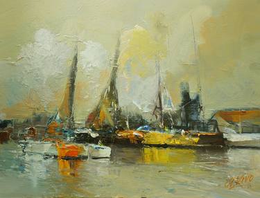 Print of Expressionism Sailboat Paintings by Andres Vivo