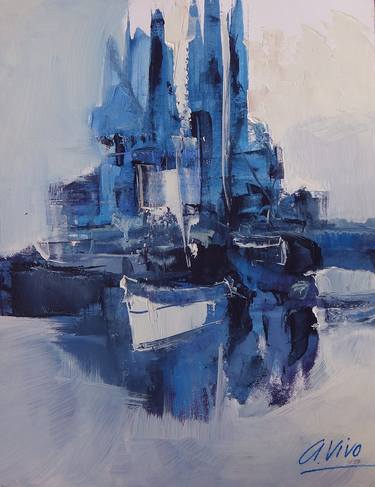 Original Expressionism Ship Paintings by Andres Vivo