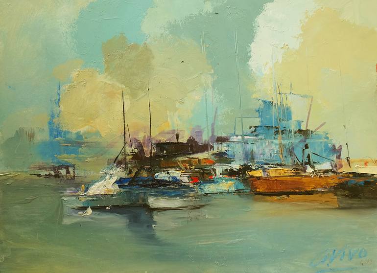 Print of Impressionism Seascape Paintings by Andres Vivo