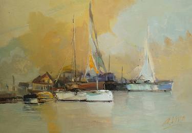 Print of Boat Paintings by Andres Vivo