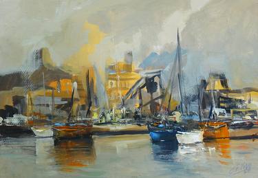 Original Expressionism Boat Paintings by Andres Vivo