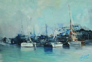 Original Impressionism Boat Paintings by Andres Vivo