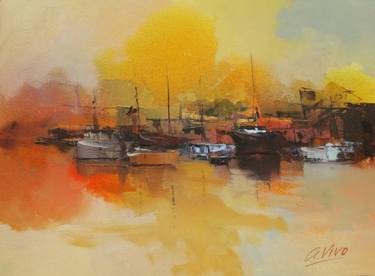 Original Impressionism Sailboat Paintings by Andres Vivo