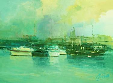 Original Boat Paintings by Andres Vivo