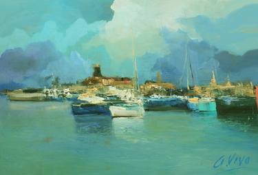 Print of Impressionism Sailboat Paintings by Andres Vivo