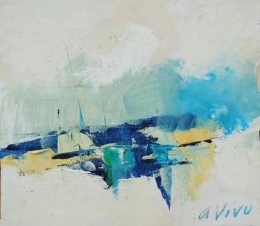 Original Abstract Expressionism Boat Paintings by Andres Vivo