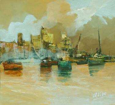 Print of Impressionism Boat Paintings by Andres Vivo